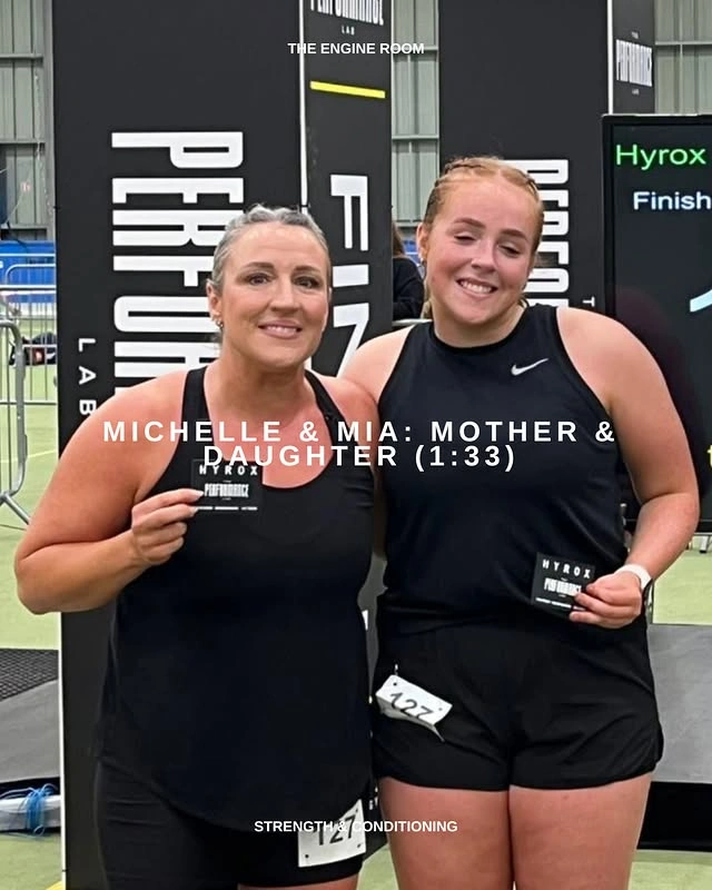 Michelle and Mia completed a mother-daughter hyrox simulation