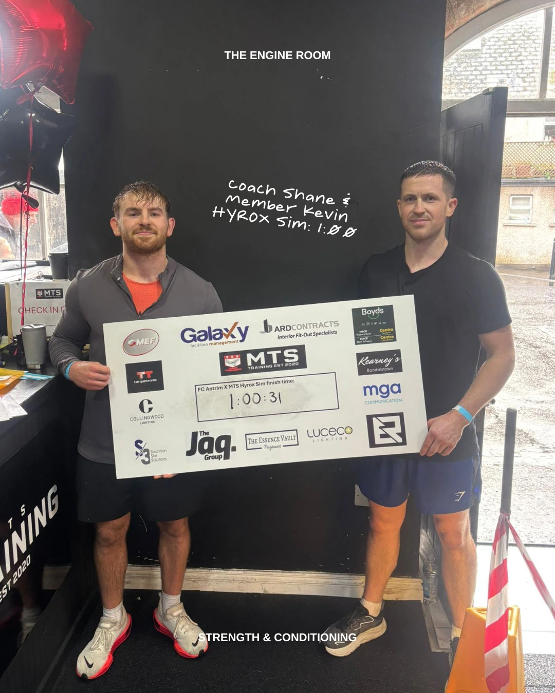 Shane and Kevin completed a hyrox simulation